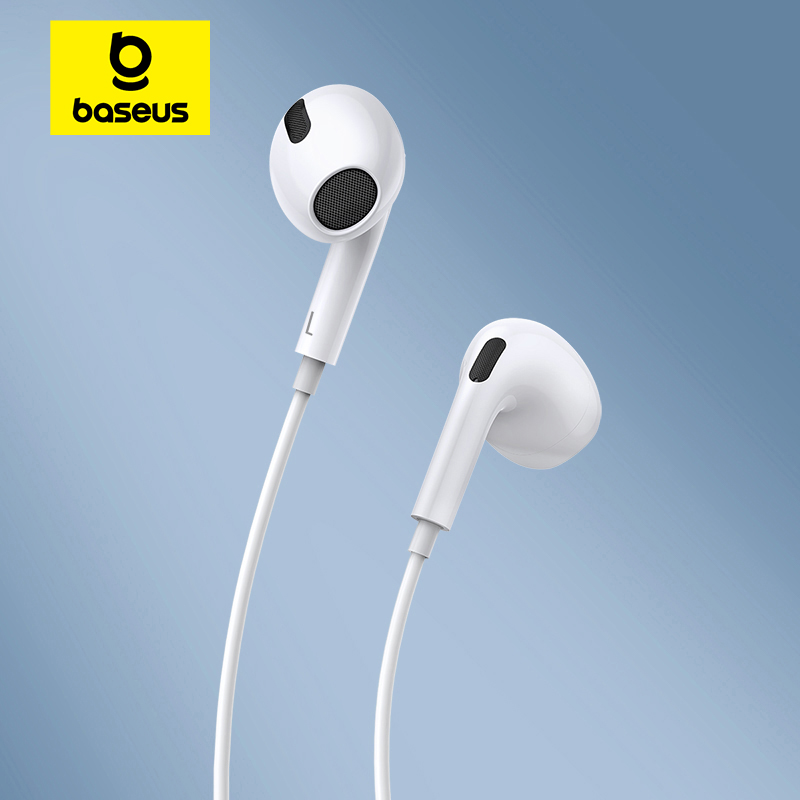 Type C Wired Earphones With Mic - Baseus C17 Wired Earphone Type-C with