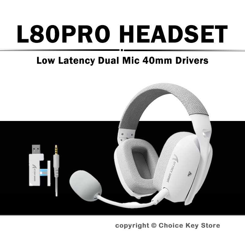 Type C Wired Earphones With Mic - Original ATTACK SHARK L80PRO Wireless Gaming