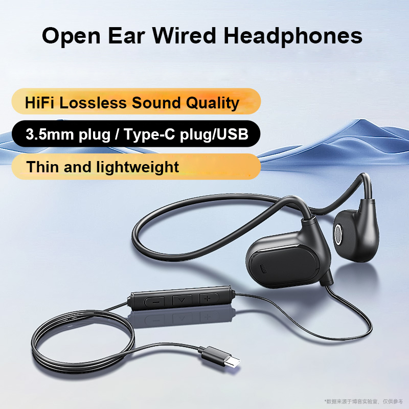 Open Ear Air Conduction Headphones - Wired Open Ear Headphones 3.5mm/Type-c Plug