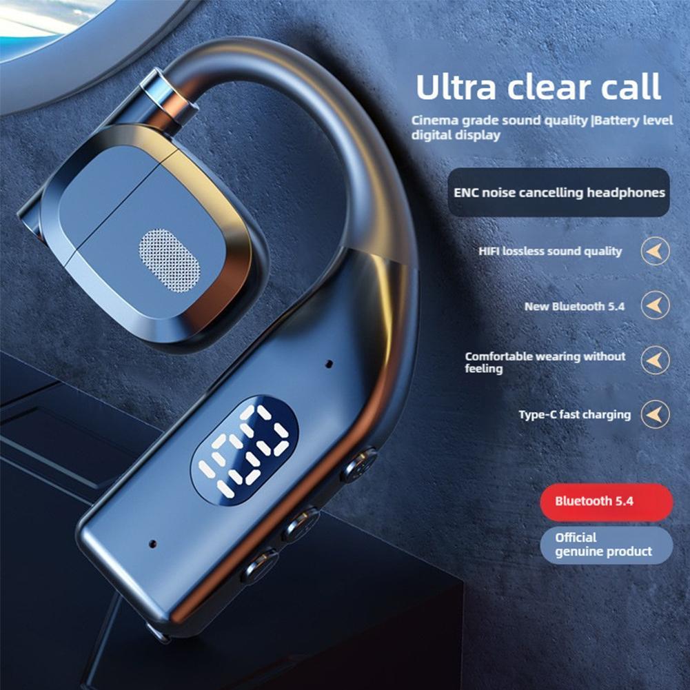 Bone Conduction Running Headphones - Wireless Earhook Bluetooth Headphones Deep Physical