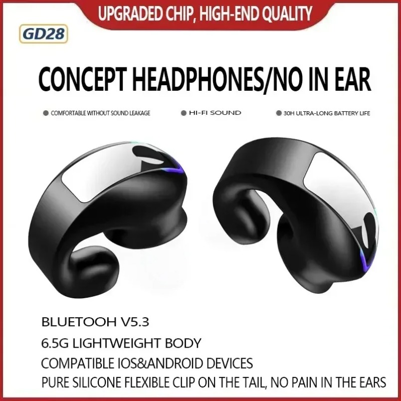 Bone Conduction Running Headphones - Sport Earphones Bone Conduction Bluetooth 5.3