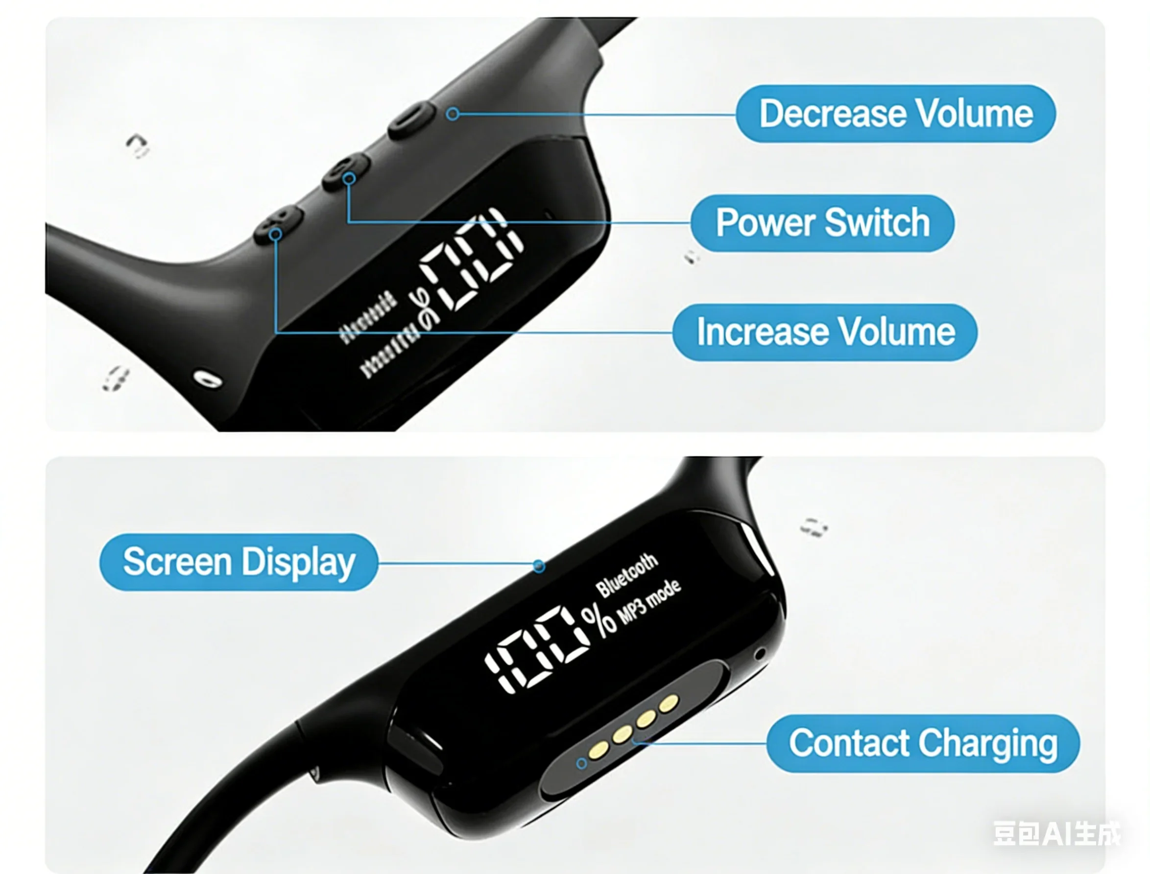 HOMEFISH S10 IPX8 Waterproof B - đánh giá và giá Open Ear Air Conduction Headphones