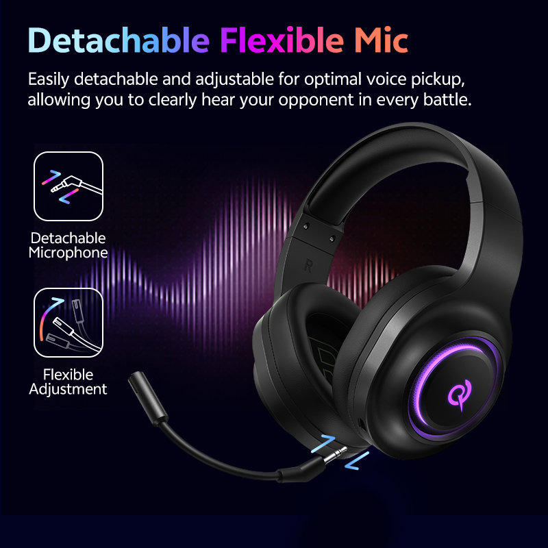 QCY Heroad V200 Gaming Headset - đánh giá và giá Anc Wireless Over Ear Headphones
