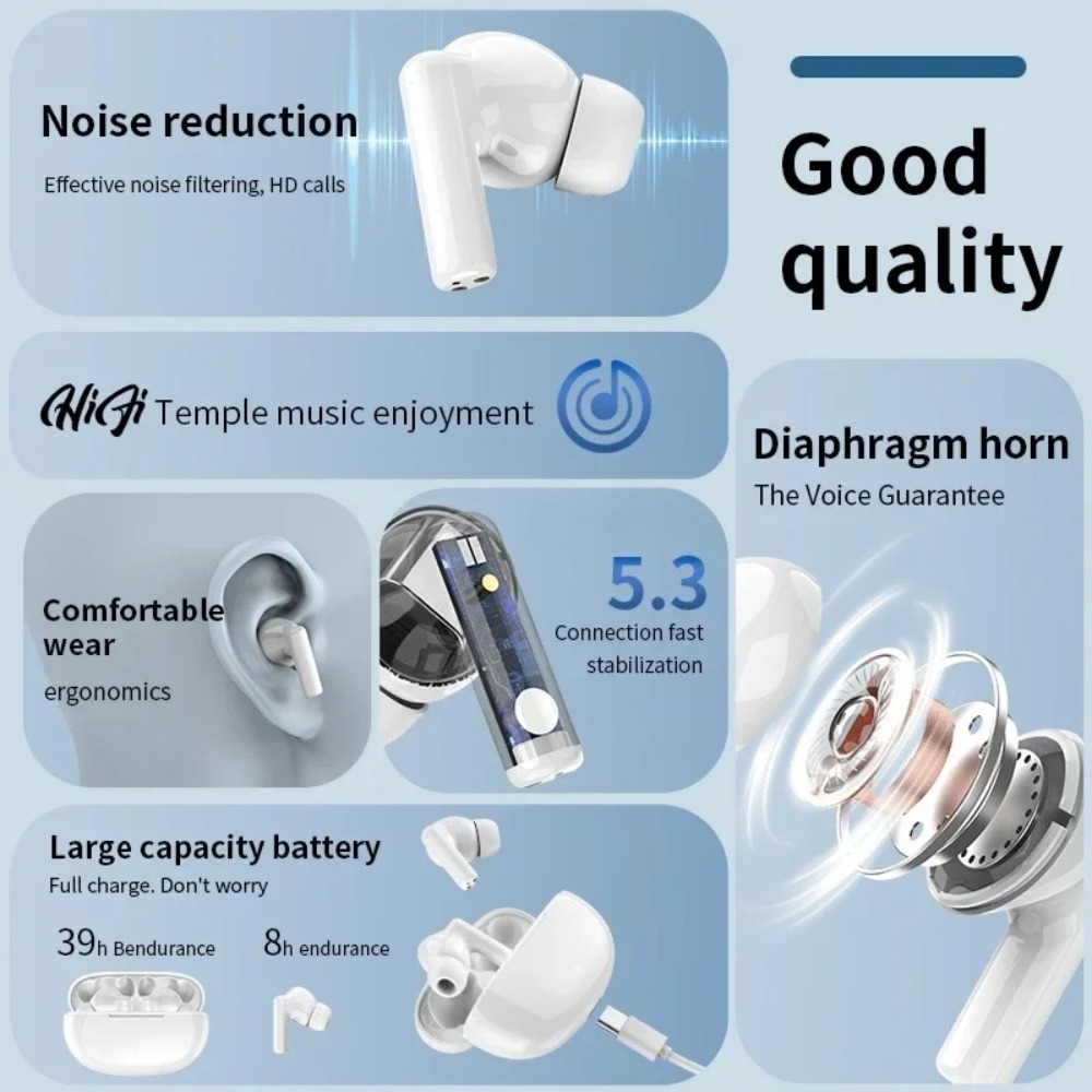New wireless Bluetooth headset - đánh giá và giá Tws Earbuds Bluetooth 5.3